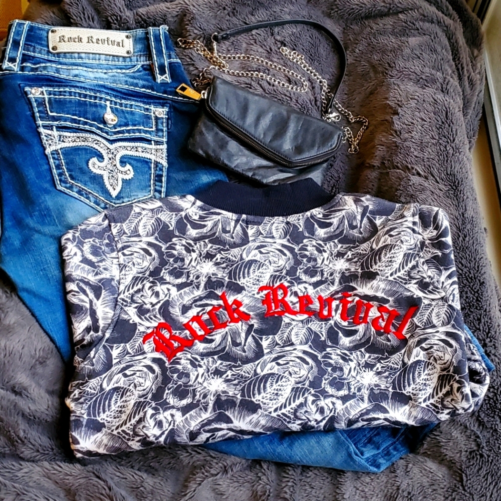 NWT Rock Revival Bomber Jacket / Sweater